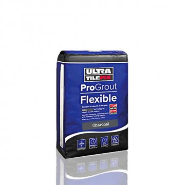 Charcoal ProGrout 3kg UltraTileFix flexible grout for walls and floors