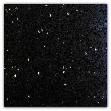 Starburst black quartz resin 60x60 cm