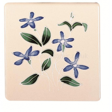 Spring Periwinkle Hand Decorated Tube Lined decorative Wall 5968 gloss tile 100x100 mm La Belle Original Style