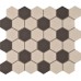 Porcelain Hexagon White & Black CS-PORWBHXC porcelain mosaic tile 322x278mm Original Style