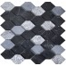 Delta Black Marble Mosaic EW-DLBLKMOS stone mosaic tile 280x270x(7-12)mm Original Style