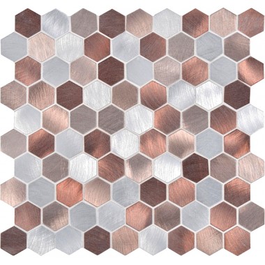 Zenith Copper Aluminium Mosaic EW-ZENCPMOS metal mosaic tile 285x275x2mm Original Style