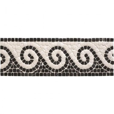 Original Style Mosaics Athenian Scroll Black 300x100mm EW-ATSCROLLB mosaic tile