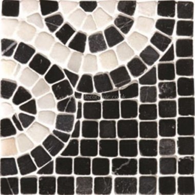 Original Style Mosaics Athenian Scroll Black Corner 100x100mm EW-ATSCROLLBC mosaic tile