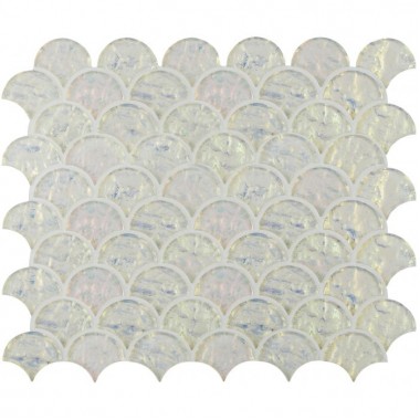 Pearl Scale Clear Iridescent GW-PRLSCMOS glass mosaic tile 256x296x8mm Original Style