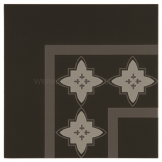 Marrakech Corner Light Grey and Dark Grey on Black tile 8013V 151x151x9 mm Odyssey Original Style