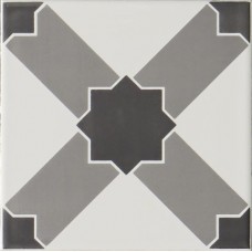 Odyssey Chambray Grey on Brilliant White 8511AGR Ceramic tile Glazed 152x152mm Original Style