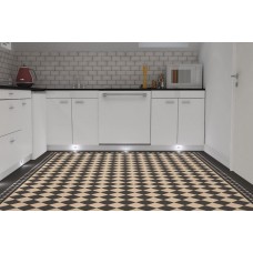 Dorchester (A) with Kingsley victorian floor tile design