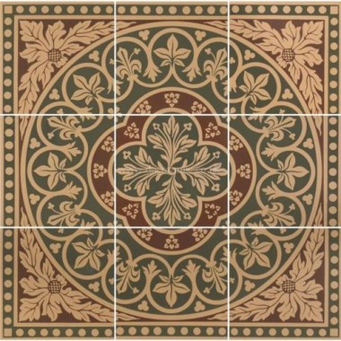 Original Style 6276V green Disraeli 9 Tile Set 457 x 457 | 18 x 18" decorative tile