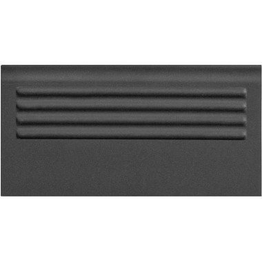 Original Style 6335VN black step tread 151 x 75 | 6 x 3" plain tile