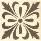 Original Style 7907V dark brown on white Cardigan 53 x 53 | 2 x 2" decorative tile