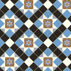 Blenheim (A) with Rochester victorian floor tile design