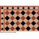 Dorchester 3 Colour with Clare victorian floor tile design
