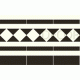 Bronte white, black victorian tile border