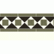 Browning green, white, black victorian tile border