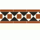 Browning red, white, black victorian tile border