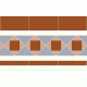 Browning red, white, buff, grey victorian tile border