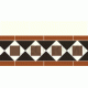 Browning red, brown, white, black victorian tile border