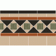 Browning black, old london, red, green victorian tile border