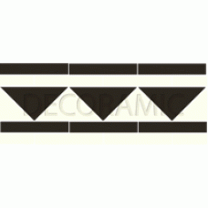 Byron black, white victorian tile border