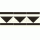 Byron black, white victorian tile border