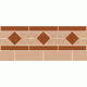 Clare red, buff victorian tile border