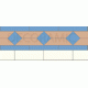 Clare blue, buff, white victorian tile border