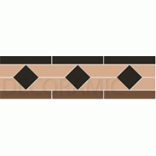 Clare black, brown, buff victorian tile border