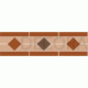 Clare red, buff, brown victorian tile border
