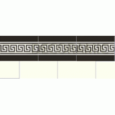 Greek Key black, border, black on white, dover white victorian tile border