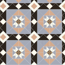 Hatfield (A) with Kingsley victorian floor tile design