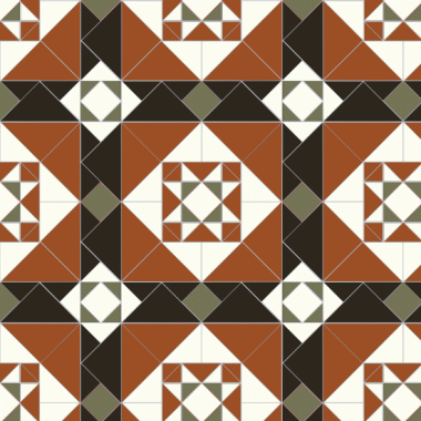 Hatfield (B) with Browning victorian floor tile design
