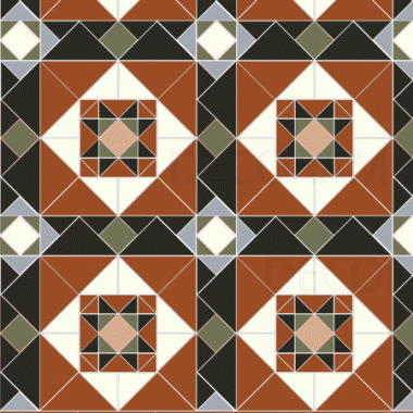 Hatfield (C) with Shelley victorian floor tile design