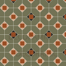 Huntingdon (B) with Clare victorian floor tile design