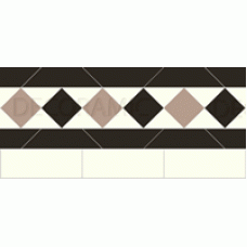 Keats black, regency bath, white victorian tile border