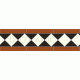 Kingsley red, white, black victorian tile border