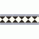 Kingsley grey, white, black victorian tile border