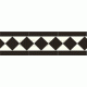 Kingsley black, white victorian tile border