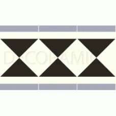 Melville grey, white, black victorian tile border