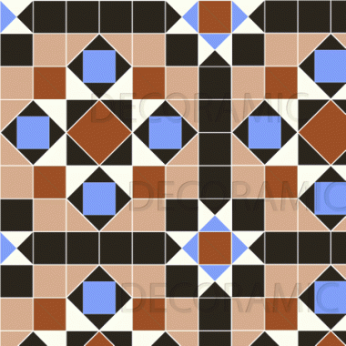 Osborne (A) with Rochester victorian floor tile design