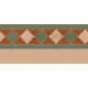 Kingsley green, buff, red victorian tile border