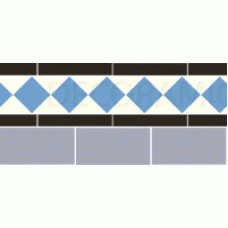 Rochester black, blue, dover white, grey victorian tile border