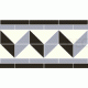 Shelley black, grey, dover white victorian tile border