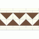 Shelley white, brown victorian tile border