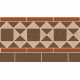 Stevenson red, brown, buff victorian tile border