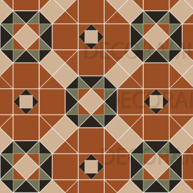 Westminster (A) with Browning victorian floor tile design