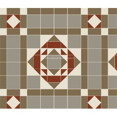 Canterbury with Browning victorian floor tile design