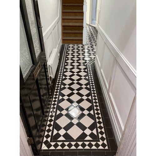 Edinburgh Black White With Rochester, Black And White Floor Tiles Design