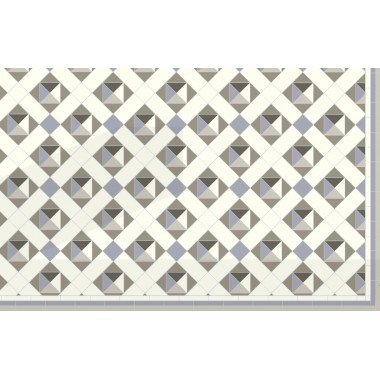 Highclere (A) with Simple border victorian floor tile design