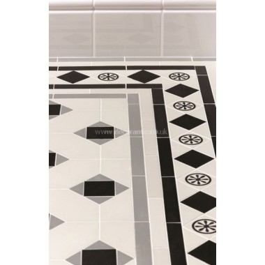 Huntingdon with Bronte victorian floor tile design